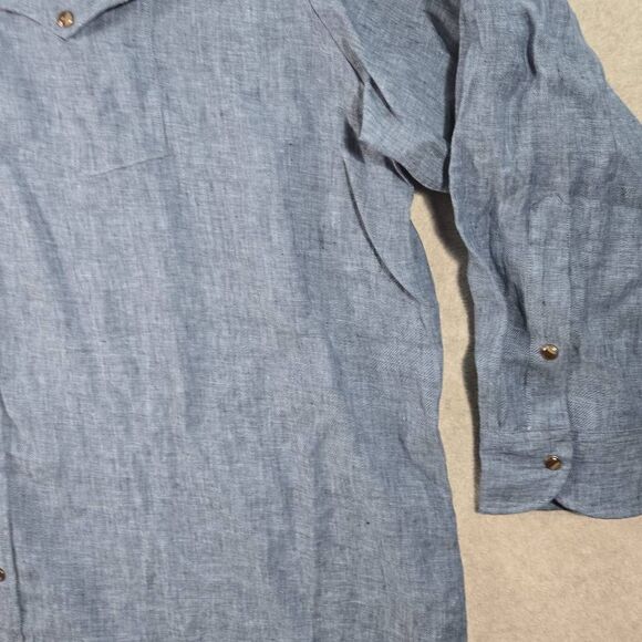 Proper cloth Linen Shirt Long Sleve 3XL Pockets - Picture 4 of 12